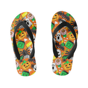 Tongs Enfants Fête des Candies Éffrayantes d'Halloween