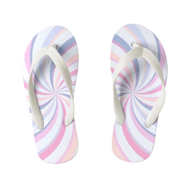 Tongs Enfants Flèches bleu rose pêche (Semelle)