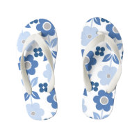 Fleurs Bleues Rétro Flops pour enfants