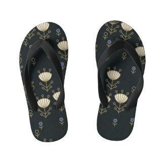Tongs Enfants Fleurs ethniques : Conception ornementale Vintage