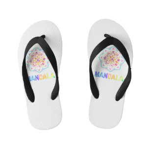 TONGS ENFANTS FLEURS LOTUS COLORÉES MANDALA