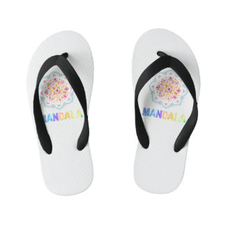 TONGS ENFANTS FLEURS LOTUS COLORÉES MANDALA