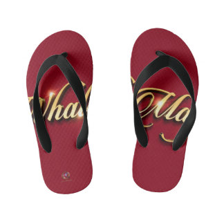 Tongs Enfants Flip Flops Baleine Magique Rouge
