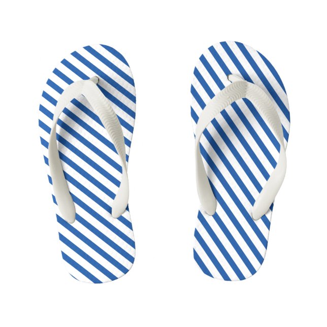 Tongs Enfants Flip Flops Children - Blue Stripe Pattern (Semelle)