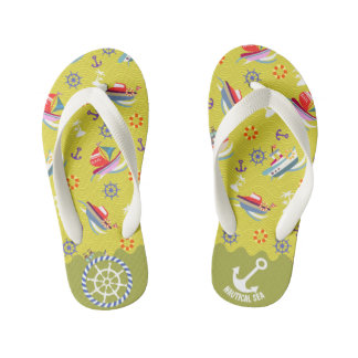 Tongs Enfants Flip Flops de citron vert de mer marine