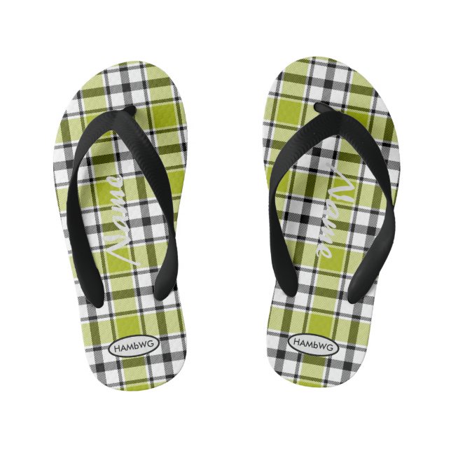 Tongs Enfants Flip-flops Plaid du garçon HAMbWG Flip Flops de l' (Semelle)