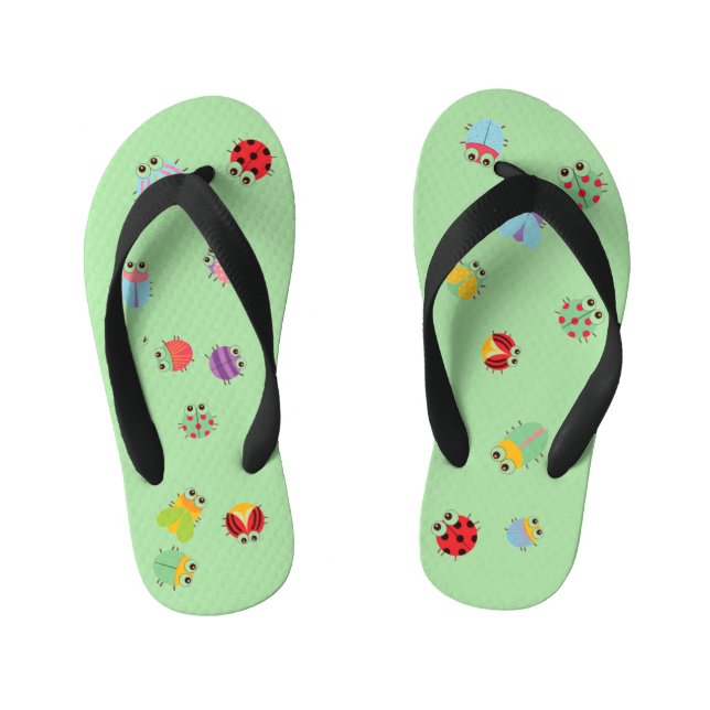 Tongs Enfants Flops à lèvres pour enfants - Bugs vert clair (Semelle)