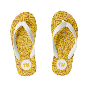 Tongs Enfants Funny Fries Motif personnalisé