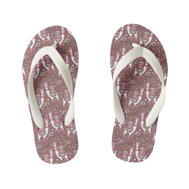 Tongs Enfants Funny Llamas Motif (Semelle)