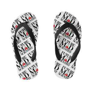 Tongs Enfants Futur Funny Mad Scientifique avec bécher de chimie