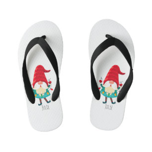 Tongs Enfants Gnome de Noël avec lumières de Noël