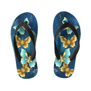Tongs Enfants Golden butterflies