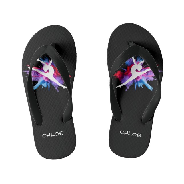 Tongs Enfants Gymnastique mignonne Flip Flops avec son nom (Semelle)