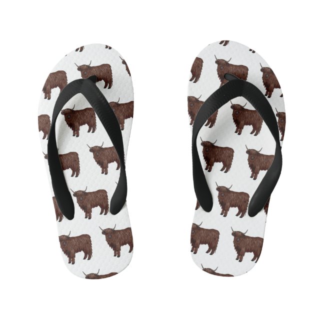 Tongs Enfants Highland cow (Semelle)