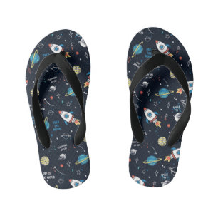 Tongs Enfants Hors de ce Motif spatial mondial