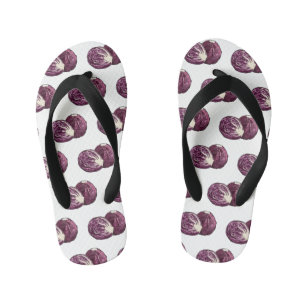 Tongs Enfants Illustration de chou rouge