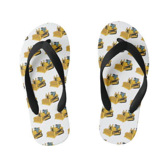 Tongs Enfants Illustration de dessin animé Bulldozer (Semelle)