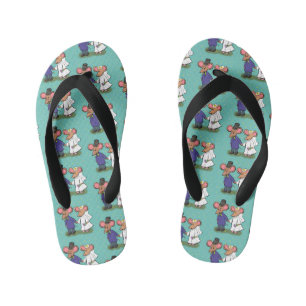 Tongs Enfants Illustration de dessin animé d'un couple de souris