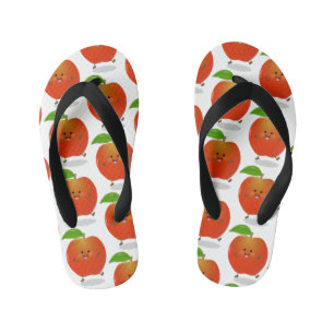Tongs Enfants Illustration de dessin animé sur la pomme de danse
