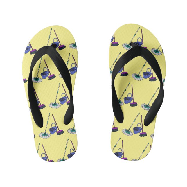 Tongs Enfants Illustration de la bande dessinée Broom & mop (Semelle)