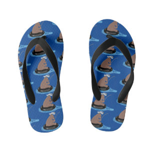 Tongs Enfants Illustration de la pêche de l'ourson mou