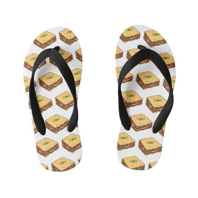 Tongs Enfants Illustration de Lasagna (Semelle)