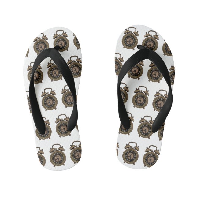 Tongs Enfants Illustration de l'horloge d'alarme (Semelle)