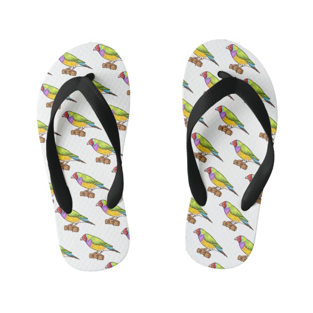 Tongs Enfants Illustration de l'oiseau de taille gouldienne (Semelle)