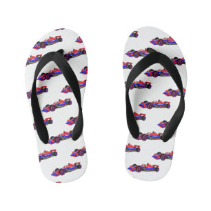 Tongs Enfants Illustration de voiture de course professionnelle