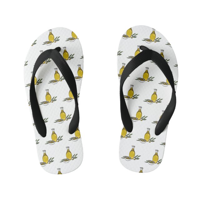 Tongs Enfants Illustration d'huile d'olive (Semelle)