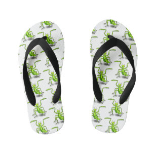Tongs Enfants Illustration drôle de mante verte en prière