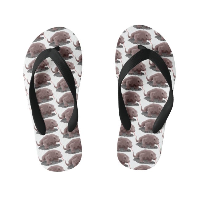 Tongs Enfants Illustration du dragon de Komodo (Semelle)