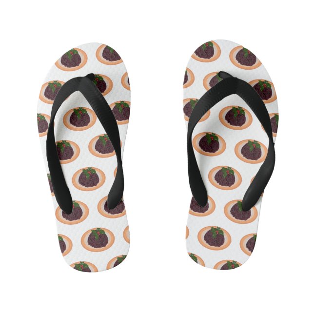 Tongs Enfants Illustration du pudding de Noël (Semelle)