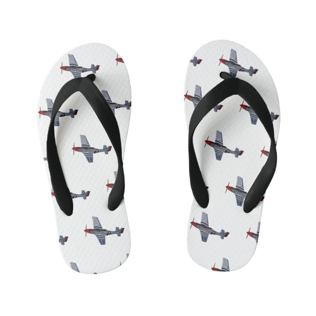 Tongs Enfants Illustration d'un avion de chasse-bombardier (Semelle)