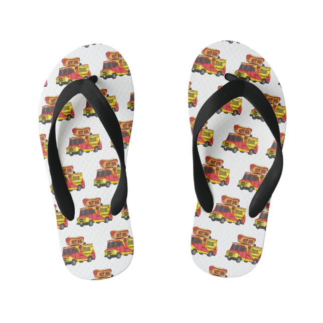 Tongs Enfants Illustration d'un camion de nourriture pour chien  (Semelle)