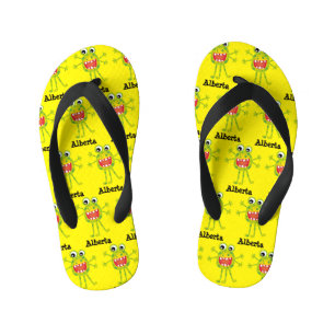 Tongs Enfants Joli Monstre Caricature Vert amusant pour les enfa