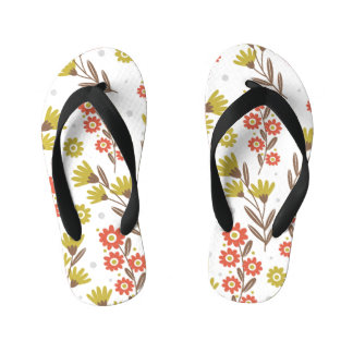 Tongs Enfants Joli motif floral, arrière - plan sans soudure.