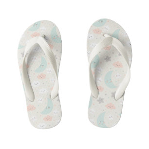 Tongs Enfants Joli Motif Pastel Sky souriant