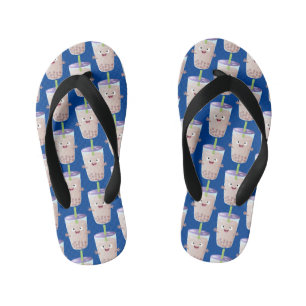 Tongs Enfants Joli personnage de dessin animé boba thé bulle