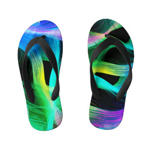 Tongs Enfants Joli Turquoise Bleu Vert Rose Fun