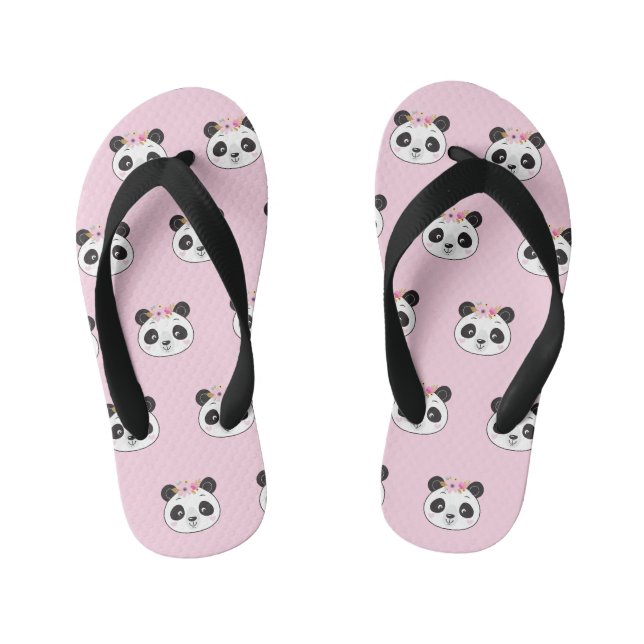 Tongs Enfants Jolie Panda Rose Visage Girl (Semelle)