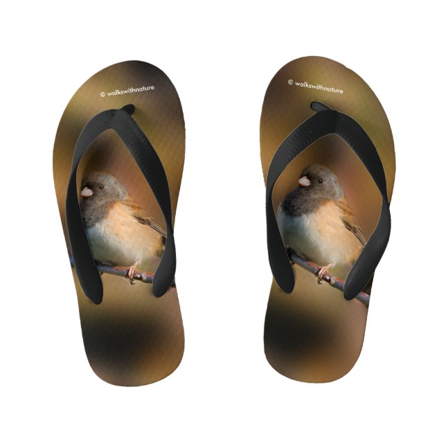 Tongs Enfants Junco à l'oeil foncé sur un membre (Semelle)