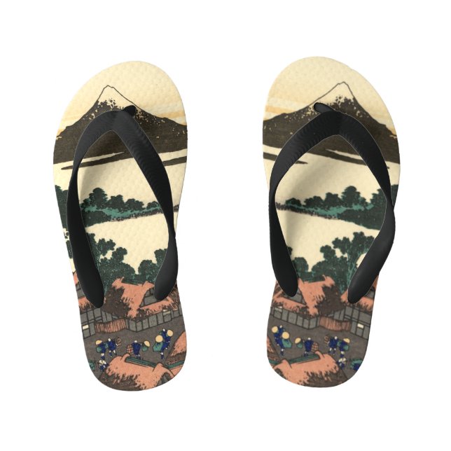 Tongs Enfants Katsushika Hokusai Dawn dans la province de Kai (Semelle)