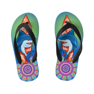 Tongs Enfants Kids Flip Flops Shark surf hippy boho