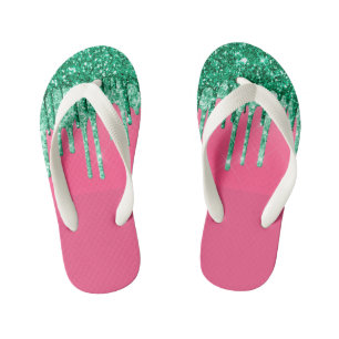 Tongs Enfants La pastèque verte et rose brillante à Parties scin