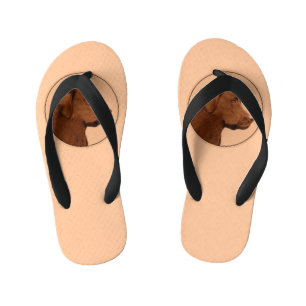 Tongs Enfants Labrador Retriever (Chocolat) Peinture - Chien Art