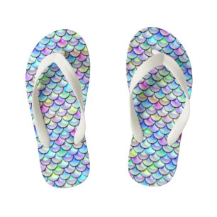 Tongs Enfants Les échelles de sirènes de la bulle arc-en-ciel