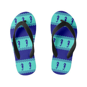 Tongs Enfants Les hippocampes côtiers turquoise