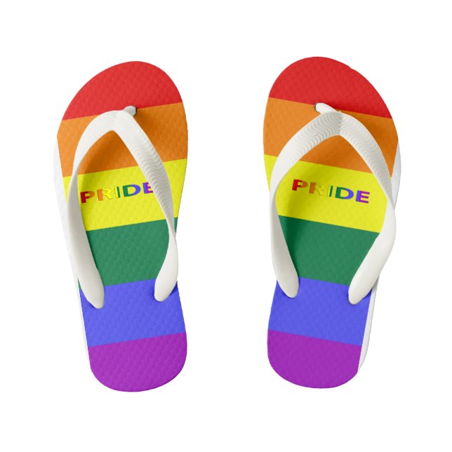 Tongs Enfants LGBT Rainbow Pride Drapeau Enfants Flip Flops (Semelle)