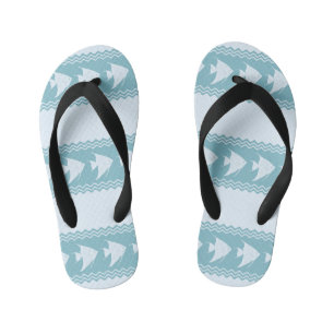 Tongs Enfants Light Blue Coastal Angelfish Stripes
